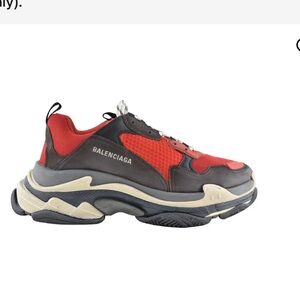 Balenciaga Triple S red and grey size 12